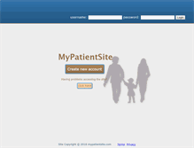 Tablet Screenshot of mypatientsite.com